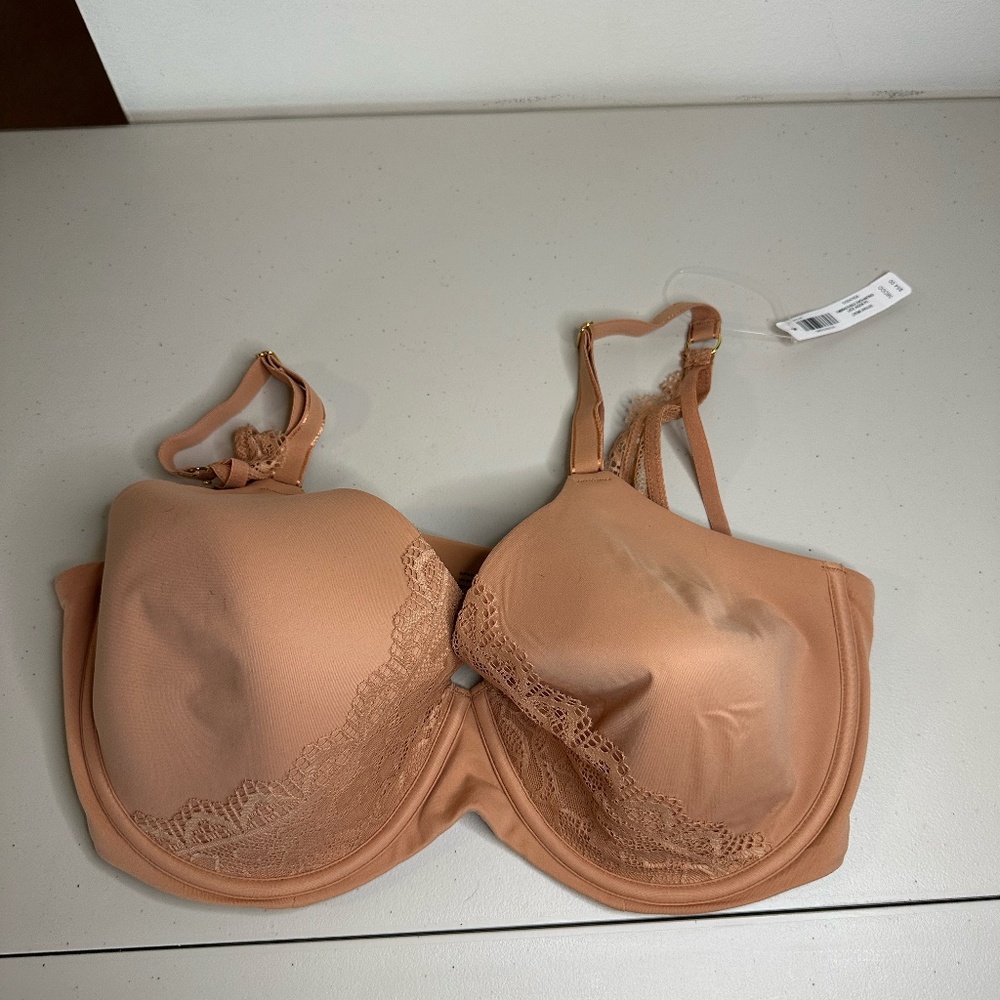 Embraceable Perfect Coverage Bra with Crochet Lace 38DDD Creme Brûlée NWT